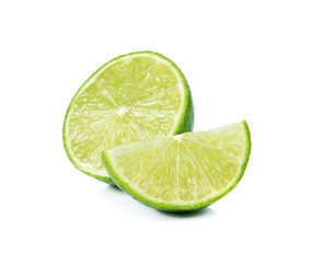 Citrus lime fruit on white background