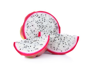 Dragon fruit isolated against white background.