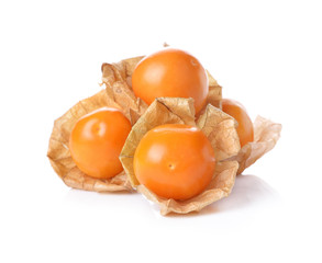 Physalis fruit on a white background