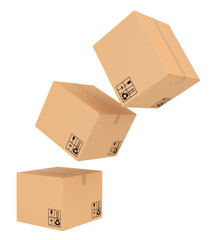 cardboard boxes with special characters