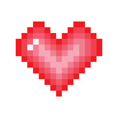 Vector Heart Pixel Icon