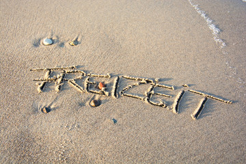 Strandschrift - Freizeit