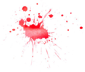 Blots of red paint