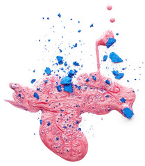 Nail polish and crushed eye shadow