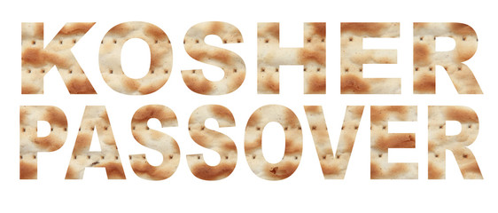 Kosher Passover text with Matzo letters