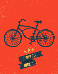 retro bike grunge illustration vector illustration, eps10