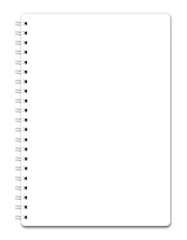 Blank realistic spiral notepad notebook isolated on white vector