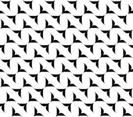Black and white seamless pattern, abstract background.