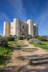 Steps leading to the Castel Del Monte - obrazy, fototapety, plakaty