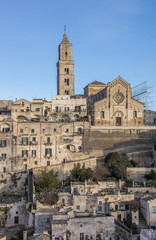 Fototapeta na wymiar Cathedral in the historical center of Matera