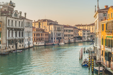 Naklejka premium Life on the Grand Canal in Venice, Italy