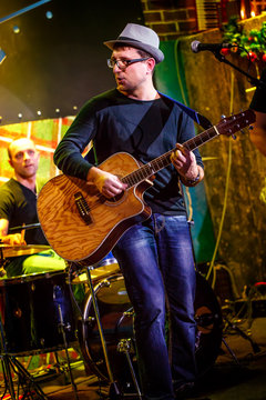 Band performs on stage