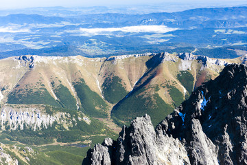 view from Lomnicky Peak, Vysoke Tatry (High Tatras), Slovakia