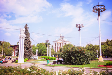 Obraz premium RUSSIA, 8 AUGUST 2014, main pavilion ENEA park in Moscow