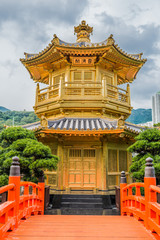 Naklejka premium Pavilion of Absolute Perfection Chi Lin Nunnery Kowloon Hong Kon