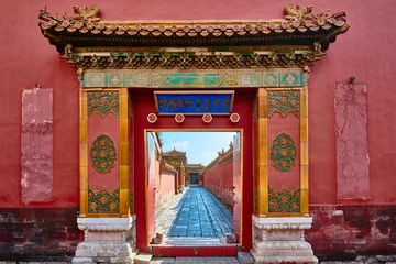 Wall murals China Forbidden City imperial palace Beijing China