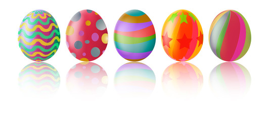 Colorful easter eggs