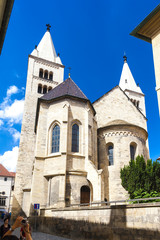 Fototapeta na wymiar Basilica and monastery of Saint George in Prague Castle, Czech R