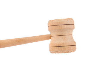Wooden meat mallet.