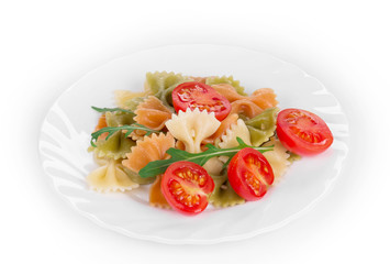 Colored farfalle