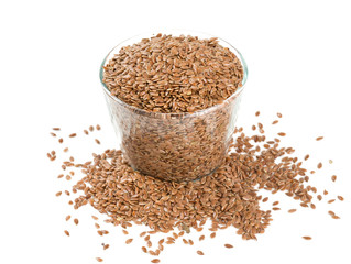 flax seed isolated on white