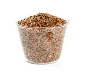 flax seed isolated on white