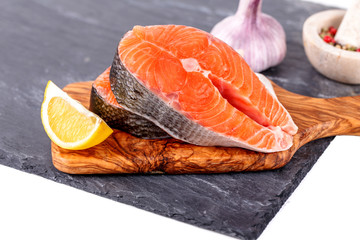 Fresh raw  salmon