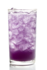 Grape Juice in Ice  in White background