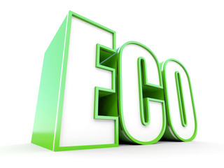 Eco - 3D green typography