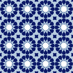 Ornamental seamless pattern, arabic tile, vector background