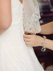 Buttoning Wedding Dress