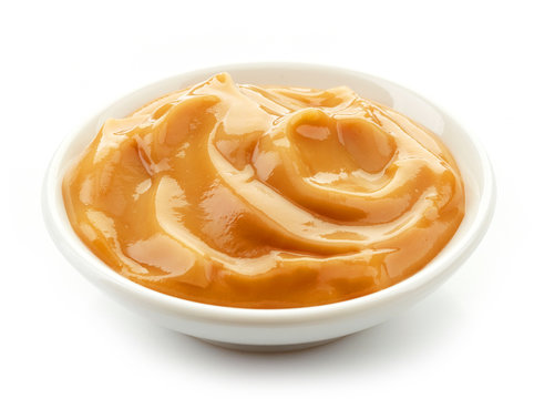 bowl of caramel pudding