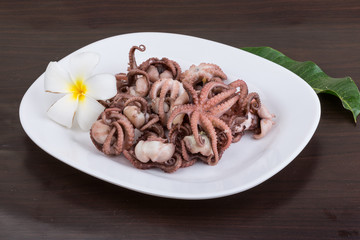 Boiled octopus