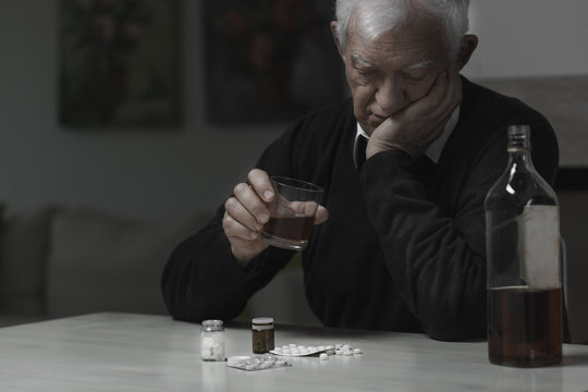 Elderly man addicted
