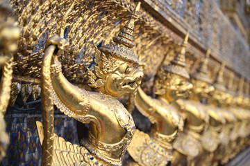 Fototapeta na wymiar Golden Garuda at Wat Phra Kaew Bangkok