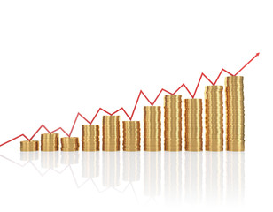 Obraz premium coins chart