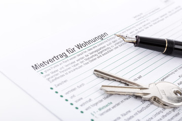 Fototapeta premium Mietvertrag ausfüllen