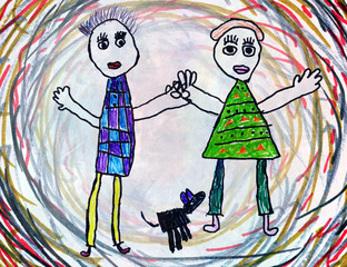 Child's drawing of a parents