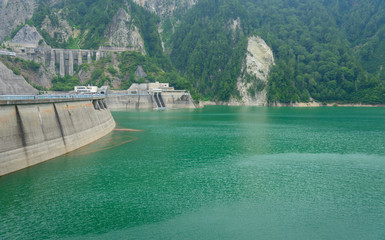 Kurobe dam in Toyama, Japan