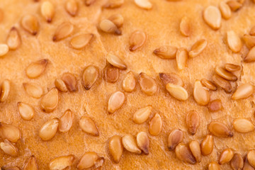 Bun with sesame seeds.