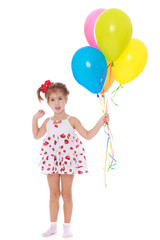 Obraz na płótnie Canvas little girl in a summer dress