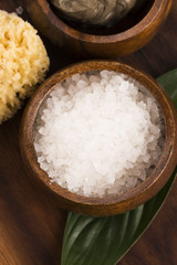 Dead Sea mud and salt in a bowl