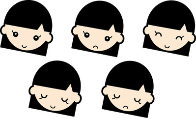 表情・女の子