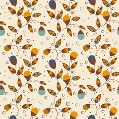 Seamless floral pattern. Vector illustration.