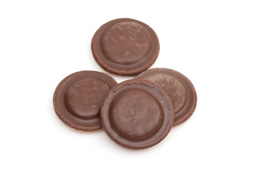 cookies on the white background