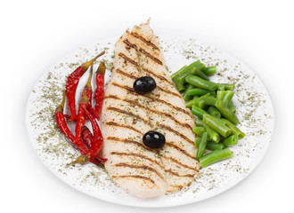 Grilled fish fillet