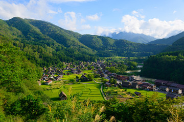 Historic Village of Shirakawa-go in summer