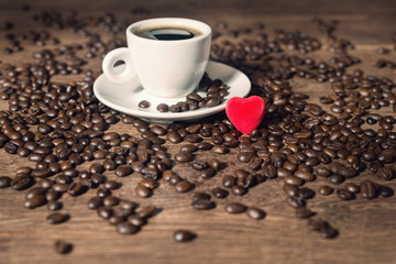 coffee and red heart