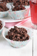Chocolate rice krispy cakes