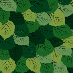 Green leaves carpet